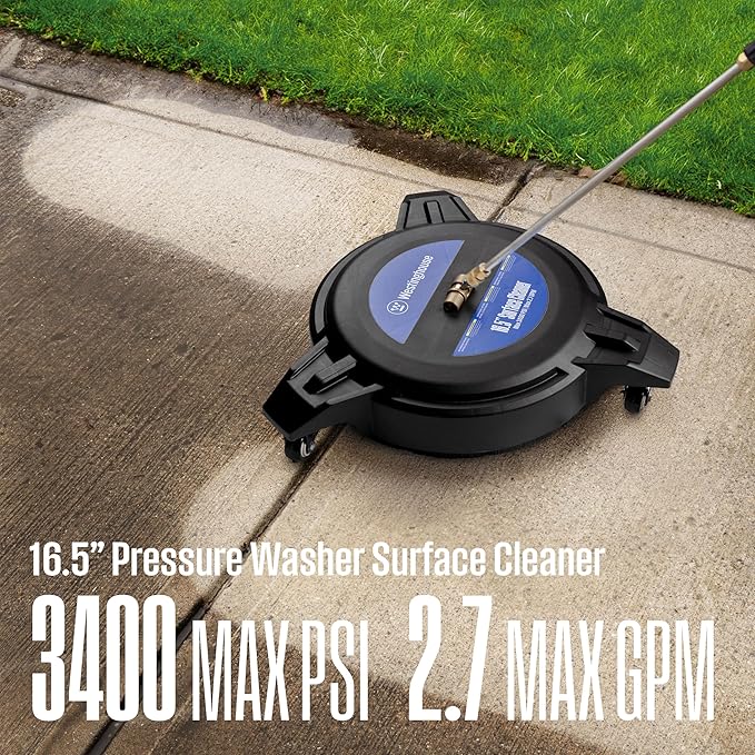 Westinghouse Universal 16.5" Pressure Washer Plastic Surface Cleaner Attachment - 3400 Max PSI, 1/4â Connector - for Gas and Electric Pressure Washers