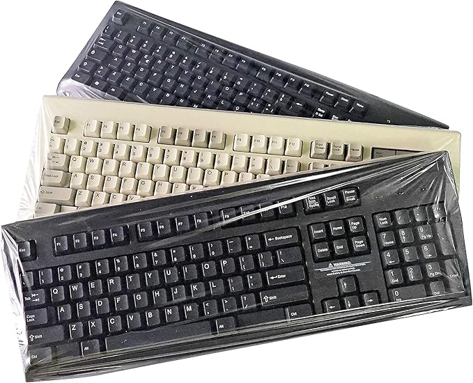Green Onions Supply Universal KeyboardCap. Fully Covered Flat Style 0.025mm Waterproof Anti-Dust Desktop Keyboard Cover with Numeric Hospital/Dentist Use (20 Packs)