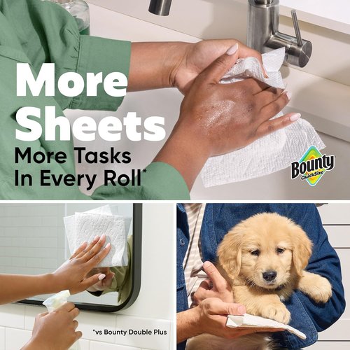 Bounty Quick-Size Paper Towels - Ultra Absorbent White Rolls | 16 Family Rolls  
Charmin Ultra Strong Clean Touch Toilet Paper - Soft & Durable | 18 Mega XL Rolls