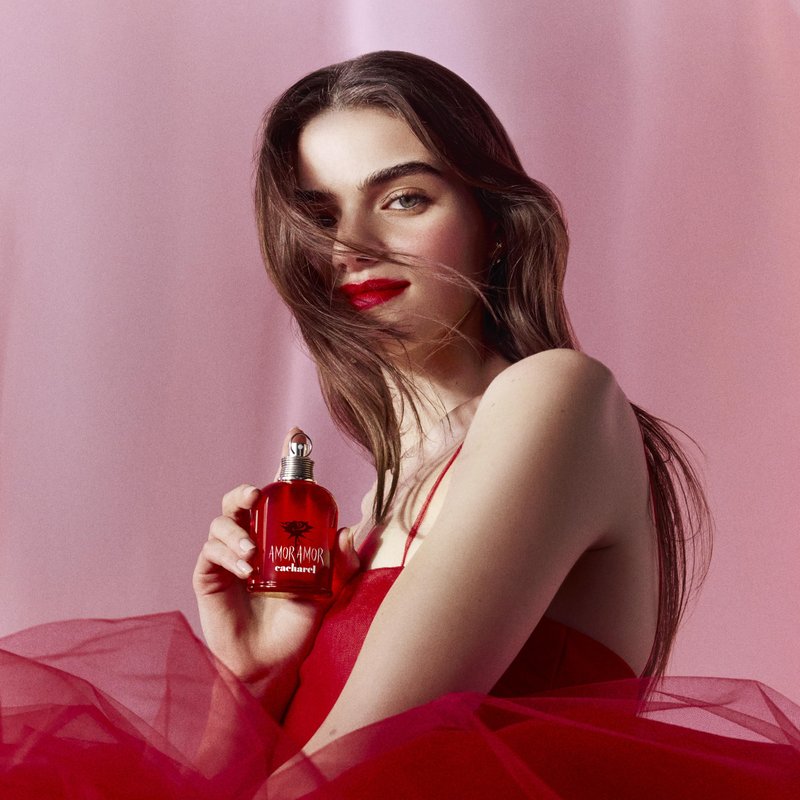 Cacharel Amor Amor Eau de Toilette Spray Perfume for Women, Notes of Blackcurrant, Lily of the Valley & Vanilla, Floriental Fruity Fragrance With Long Lasting Scent, 1.0 Fl Oz