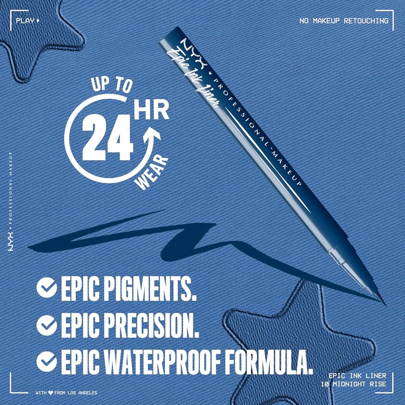 NYX Epic Ink Liner | Waterproof Matte Liquid Eyeliner - Deep Navy