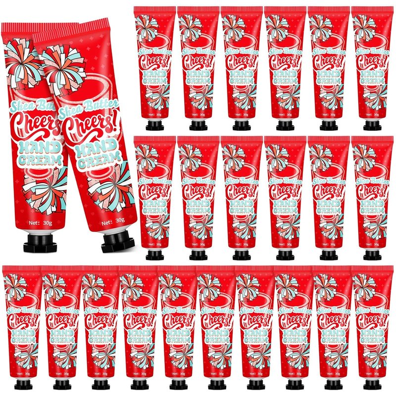 Cheerleader Hand Cream Lotion Set - 24 Pcs Cheer Team Gifts | Perfect for Senior Night & Celebrations (Red)