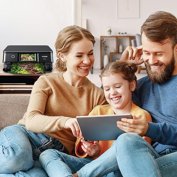 Epson Expression Photo XP-8700 Wireless All-in-One Printer with Scanner and Copier, 4.3" Color Touchscreen Black