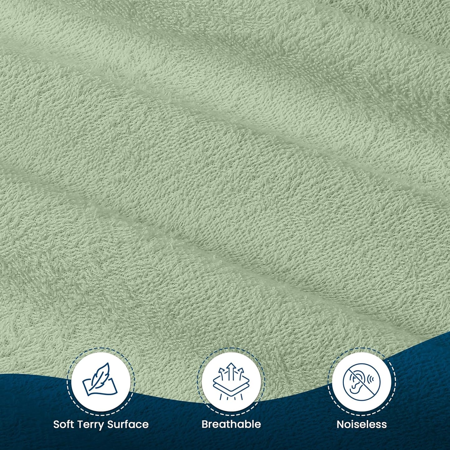 Utopia Bedding Waterproof Mattress Protector - Premium 200 GSM Terry Cover | King Size, Soft & Breathable, 17" Deep Pockets (Sage)