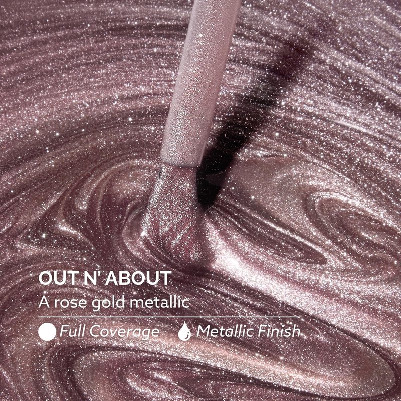 Dazzle Dry Nail Lacquer (Step 3) - Out N' About - A rose gold metallic. Full-coverage metallic. (0.5 fl oz)