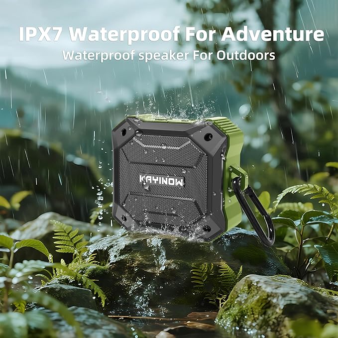 KAYINUO JIAYINNUOXIN Portable Bluetooth Speaker with IPX7 Waterproof 5W Small Wireless Speakers with TWS Pairing,TF Card/AUX,12 Hours Playtime for Outdoor,Camping,Bathroom,Travel,Beach Use,Gift Ideas
