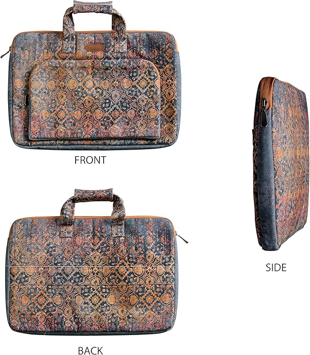 Maison d'Hermine Laptop Bag with Pocket Upto 13.5 inch Stain and Water Repellent Cotton Canvas Spring Summer (Imperfection)
