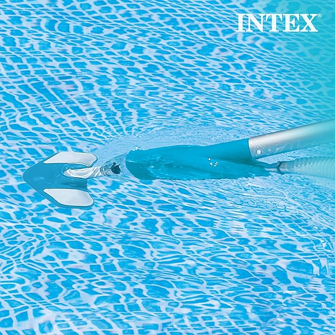 Intex 28003E Deluxe Above Ground Pool Maintenance Kit for Minimum 800 GPH Flow Rates with Vacuum, 110" Pole, Wall Brush and 24' Hose (Color May Vary)