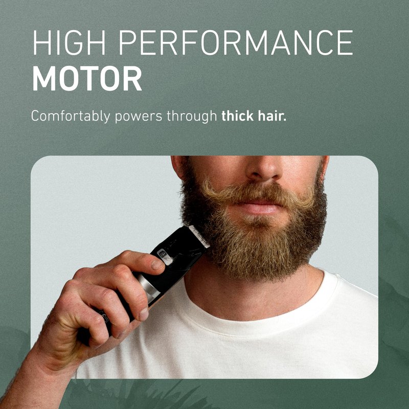 Panasonic Long Beard Trimmer for Men, 58 Length Settings and 4 Attachments to Cut and Detail, Corded or Cordless Beard Trimmer for Men – ER-GB96-K (Black)