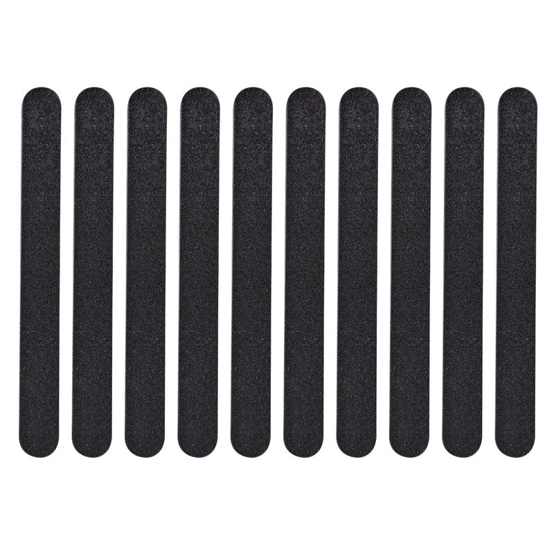 Nail File 180 grit / 180 grit | Natural,Gel or Acrylic | Washable and Reusable | Black Emery Cushion | 10-Pack by Geti Beauty | U.S.A. Made