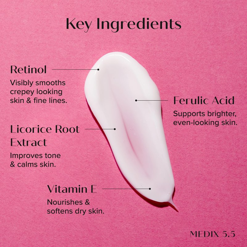 MEDIX Retinol Body Lotion + 3% Hyaluronic Acid Booster Serum Moisturizer 2PC Skin Care Set | Crepey Skin Care Treatment | Retinol Body Cream Targets Appearance Of Sagging Crepe Skin & Wrinkles, 2PC