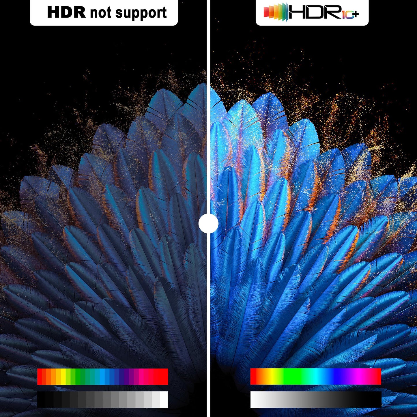 JCHICI 4K HDMI Switch 5x1 with Remote - 4K@60Hz HDR HDCP 2.2 - Auto-Switcher Splitter for PS5/PS4/Xbox/Switch/PC