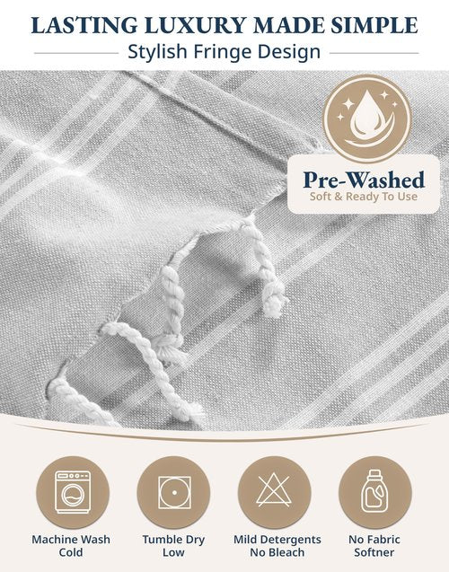 LANE LINEN Large Pool Towels, XL Beach Towel, Pre-Washed, No Shrink, Quick Dry Oversized Beach Towels, Stylish Beach Towel for Women, Sand Free Towel, 39"x71" - Grey