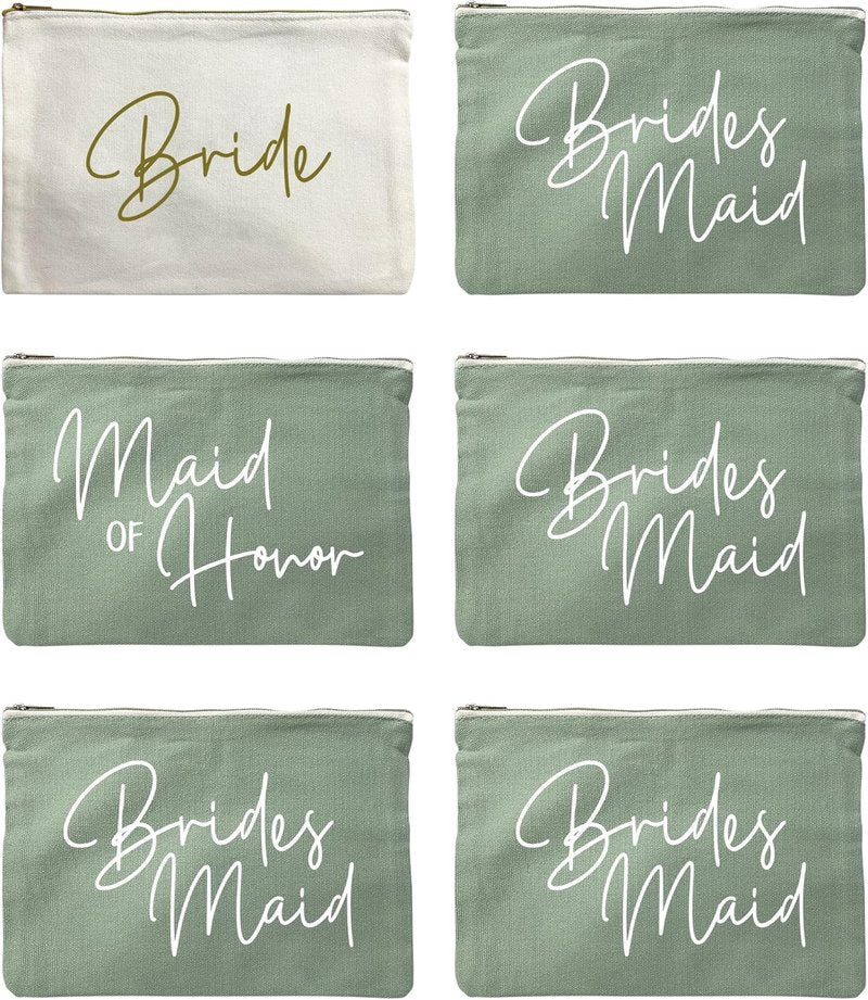 Bridesmaid Makeup Bag - Team Bride Cosmetic Organizer for Wedding Party | Perfect Bridal Shower Gift