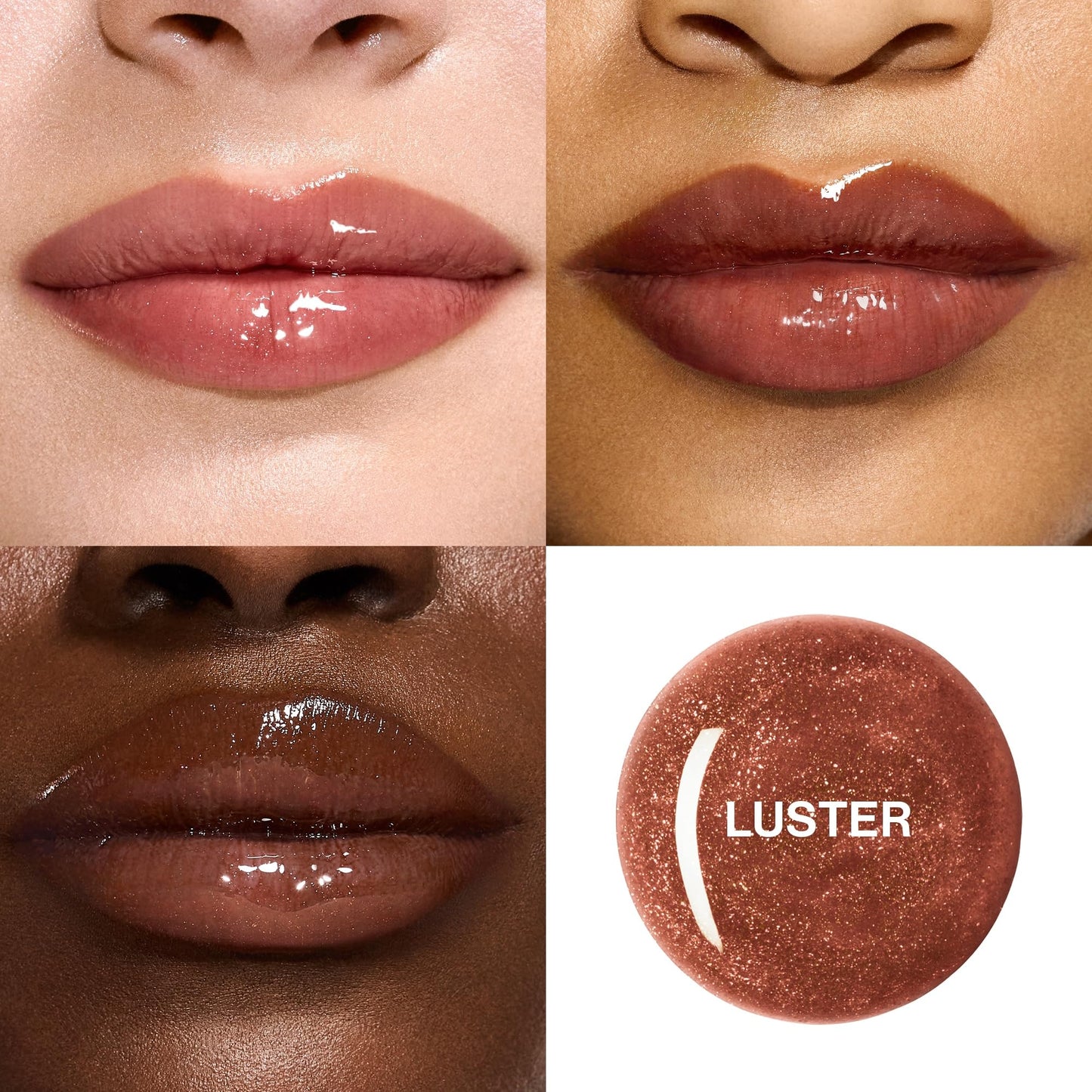 Smashbox Halo Plump + Glow Lip Gloss | Non-Sticky, Hydrating, Plumping Lip Gloss with 6-Hour Shine | Hyaluronic Acid and Vitamins C+E, 0.14 Fl Oz, Luster