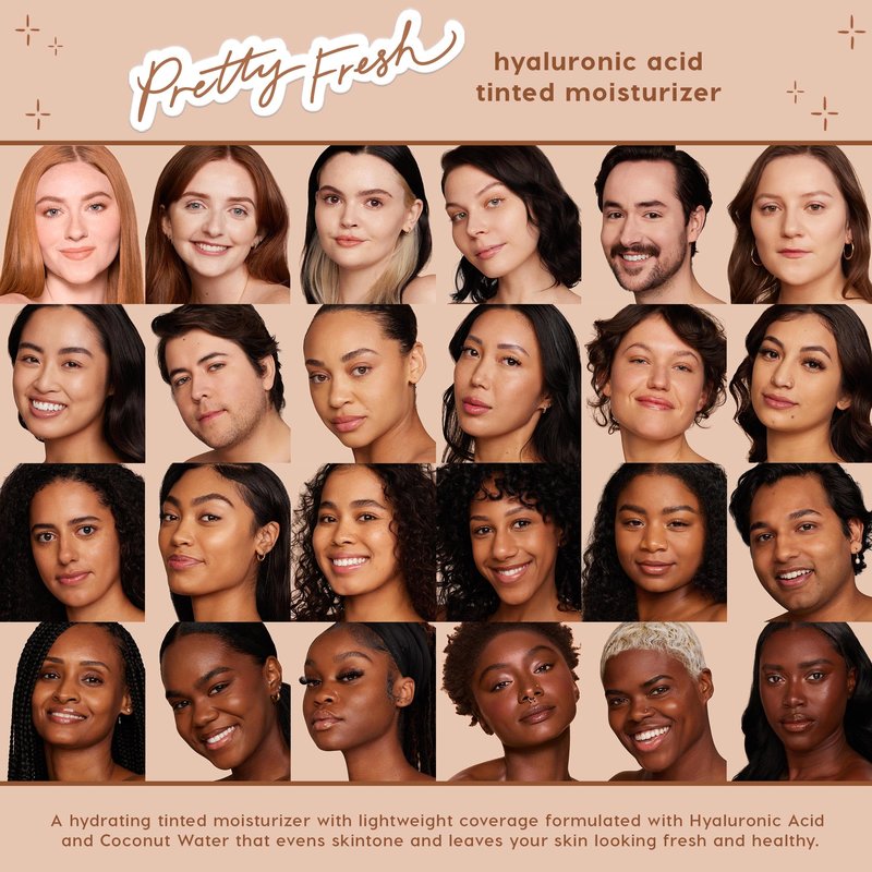 ColourPop Pretty Fresh Tinted Moisturizer - Hydrating Skin Tint with Lightweight Coverage - Formulated with Hyaluronic Acid & Coconut Water for Healthy-Looking Skin - Deep Dark 22N (1.45 oz)