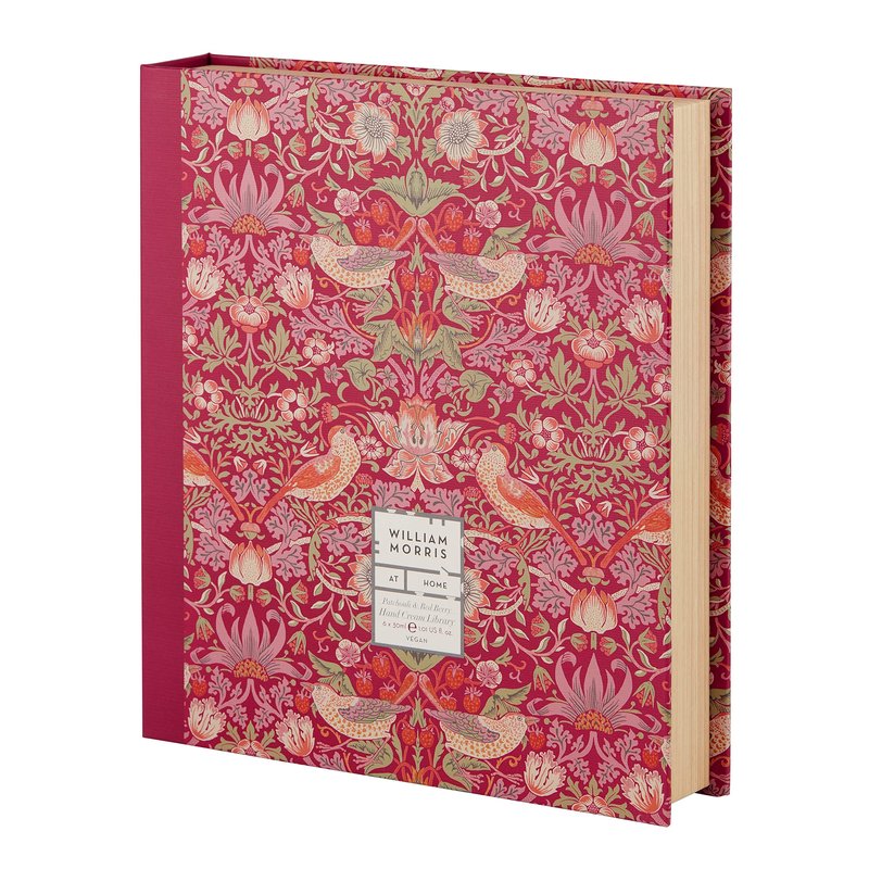 William Morris at Home Patchouli & Red Berry Hand Cream Gift Set Collection | Infused With Shea Butter & Essential Oils | Travel Friendly Sizes | 6 x 30ml