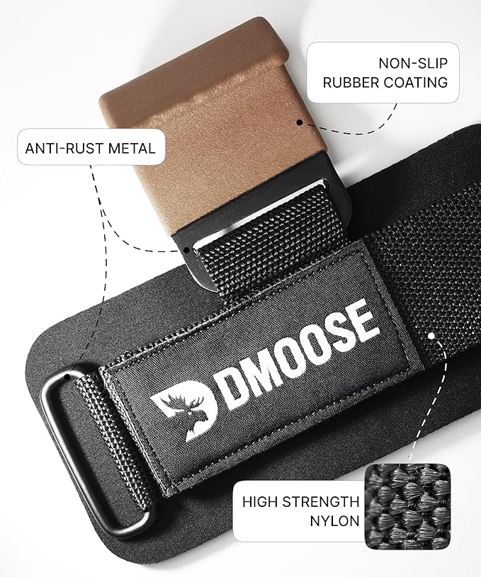 DMoose Weight Lifting Hooks (Pair), Hand Grip Support Wrist Straps for Men and Women, 8 mm Thick Padded Neoprene, Deadlift, Powerlifting, Pull up bar, Liftups, Shrugs (Brown)