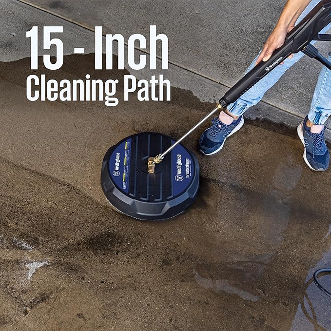 Westinghouse Universal 15â Pressure Washer Surface Cleaner Attachment - 3400 Max PSI, 1/4â Connector - For Gas and Electric Pressure Washers