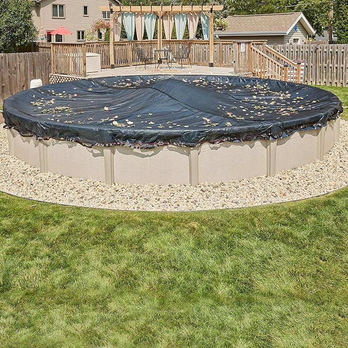 Doheny’s Professional Grade Leaf Nets for Above Ground Pools – 18' Round – Makes Clean-Ups Fast – Lightweight, Versatile & Durable – Keeps Leaves Out