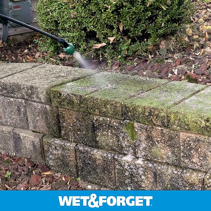 Wet & Forget Outdoor Moss Mold Mildew & Algae Stain Remover 2x .75 Gallon