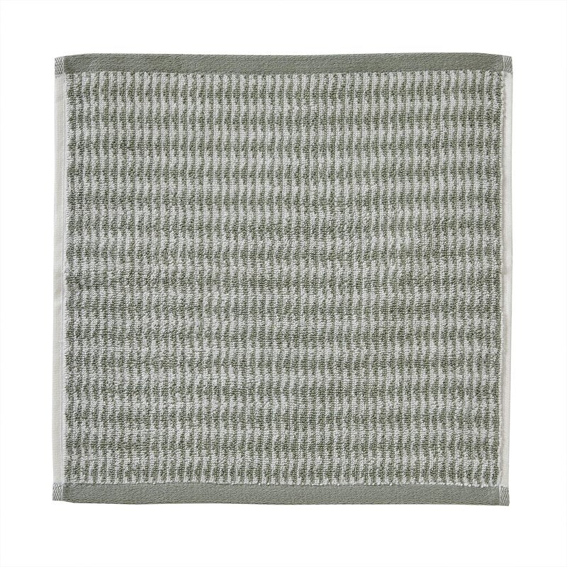 SKL Home Longborough 100% Turkish Cotton Premium 4-Piece Washcloth Set, 520 GSM, Soft & Absorbent Jacquard, Sage