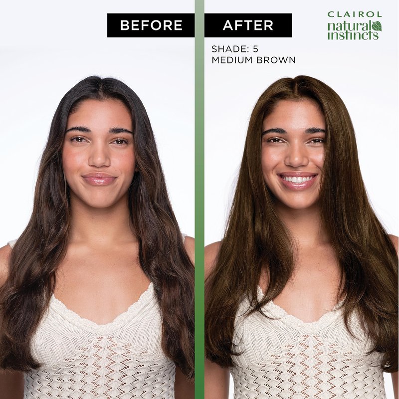 Clairol Natural Instincts Demi-Permanent Hair Dye, 5R Medium Auburn | Ammonia‑Free, Vegan Hair Color with Coconut Oil & Aloe Vera | Pack of 3
